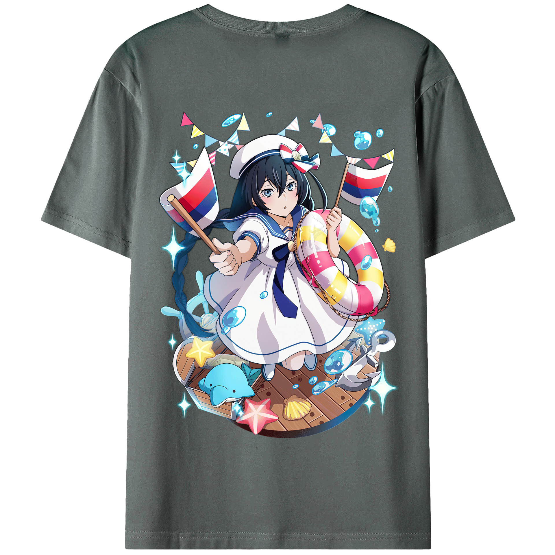 （画像用） 文豪ストレイドッグス Bungo Stray Dogs 綿100％半袖Tシャツ（背面プリント）